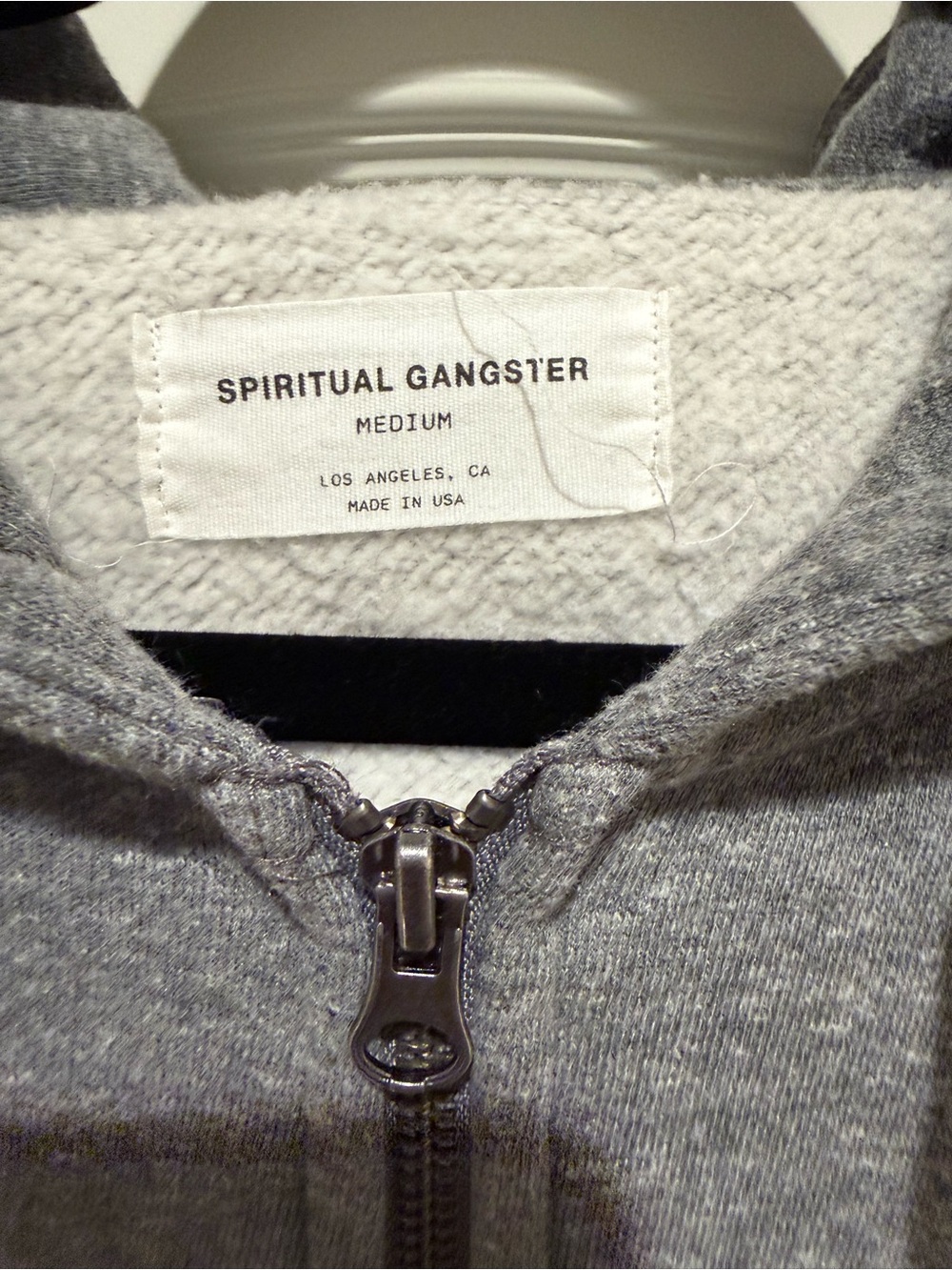 Spiritual Gangster Gray Zip Hoodie - Picture 5 of 5